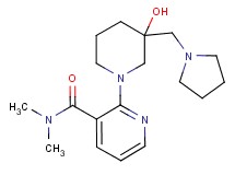 2-[3-hydroxy-3-(pyrrolidin-1-ylmethyl)piperidin-1-yl]-N,N-dimethylnicotinamide