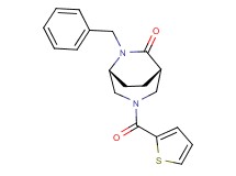 (1S*,5R*)-6-benzyl-3-(2-thienylcarbonyl)-3,6-diazabicyclo[3.2.2]nonan-7-one