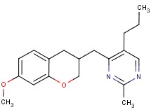 4-[(7-methoxy-3,4-dihydro-2H-chromen-3-yl)methyl]-2-methyl-5-propylpyrimidine