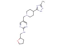 5-{[4-(3-methyl-1H-1,2,4-triazol-5-yl)piperidin-1-yl]methyl}-N-(tetrahydrofuran-2-ylmethyl)pyrimidin-2-amine