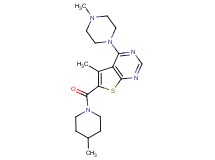 5-methyl-4-(4-methyl-1-piperazinyl)-6-[(4-methyl-1-piperidinyl)carbonyl]thieno[2,3-d]pyrimidine