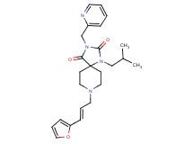 8-[(2E)-3-(2-furyl)-2-propen-1-yl]-1-isobutyl-3-(2-pyridinylmethyl)-1,3,8-triazaspiro[4.5]decane-2,4-dione