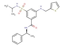 3-[(isopropylamino)sulfonyl]-N-[(1S)-1-phenylethyl]-5-[(2-thienylmethyl)amino]benzamide