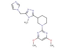 2-{3-[5-(1H-imidazol-1-ylmethyl)-4-methyl-4H-1,2,4-triazol-3-yl]piperidin-1-yl}-4,6-dimethoxypyrimidine