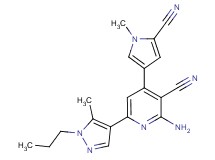 2-amino-4-(5-cyano-1-methyl-1H-pyrrol-3-yl)-6-(5-methyl-1-propyl-1H-pyrazol-4-yl)nicotinonitrile