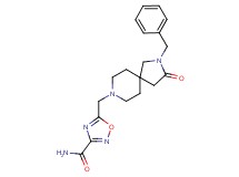 5-[(2-benzyl-3-oxo-2,8-diazaspiro[4.5]dec-8-yl)methyl]-1,2,4-oxadiazole-3-carboxamide
