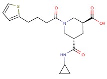 (3S*,5S*)-5-[(cyclopropylamino)carbonyl]-1-[4-(2-thienyl)butanoyl]-3-piperidinecarboxylic acid