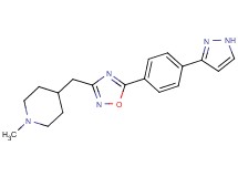 1-methyl-4-({5-[4-(1H-pyrazol-3-yl)phenyl]-1,2,4-oxadiazol-3-yl}methyl)piperidine