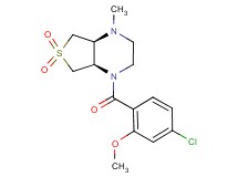(4aS*,7aR*)-1-(4-chloro-2-methoxybenzoyl)-4-methyloctahydrothieno[3,4-b]pyrazine 6,6-dioxide