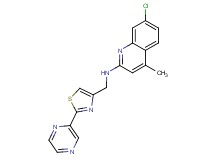 7-chloro-4-methyl-N-[(2-pyrazin-2-yl-1,3-thiazol-4-yl)methyl]quinolin-2-amine