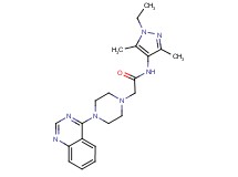 N-(1-ethyl-3,5-dimethyl-1H-pyrazol-4-yl)-2-(4-quinazolin-4-ylpiperazin-1-yl)acetamide