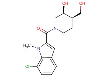 (3S*,4R*)-1-[(7-chloro-1-methyl-1H-indol-2-yl)carbonyl]-4-(hydroxymethyl)-3-piperidinol