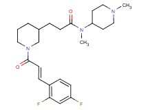 3-{1-[(2E)-3-(2,4-difluorophenyl)-2-propenoyl]-3-piperidinyl}-N-methyl-N-(1-methyl-4-piperidinyl)propanamide