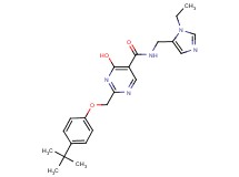 2-[(4-tert-butylphenoxy)methyl]-N-[(1-ethyl-1H-imidazol-5-yl)methyl]-4-hydroxypyrimidine-5-carboxamide