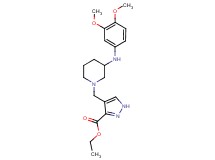 ethyl 4-({3-[(3,4-dimethoxyphenyl)amino]-1-piperidinyl}methyl)-1H-pyrazole-3-carboxylate
