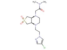 2-[(4aR*,7aS*)-4-[2-(4-chloro-1H-pyrazol-1-yl)ethyl]-6,6-dioxidohexahydrothieno[3,4-b]pyrazin-1(2H)-yl]-N,N-dimethylacetamide