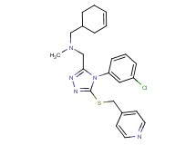 ({4-(3-chlorophenyl)-5-[(4-pyridinylmethyl)thio]-4H-1,2,4-triazol-3-yl}methyl)(3-cyclohexen-1-ylmethyl)methylamine