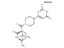 6-(1-{[(1R,4S)-1,7,7-trimethyl-3-oxo-2-oxabicyclo[2.2.1]hept-4-yl]carbonyl}piperidin-4-yl)pyrimidin-4(3H)-one