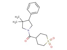 1-[(1,1-dioxidotetrahydro-2H-thiopyran-4-yl)carbonyl]-3,3-dimethyl-4-phenylpyrrolidine