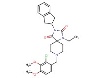 8-(2-chloro-3,4-dimethoxybenzyl)-3-(2,3-dihydro-1H-inden-2-yl)-1-ethyl-1,3,8-triazaspiro[4.5]decane-2,4-dione