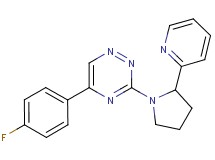 5-(4-fluorophenyl)-3-[2-(2-pyridinyl)-1-pyrrolidinyl]-1,2,4-triazine