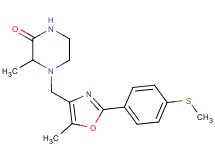 3-methyl-4-({5-methyl-2-[4-(methylthio)phenyl]-1,3-oxazol-4-yl}methyl)piperazin-2-one