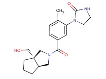 1-(5-{[(3aS*,6aS*)-3a-(hydroxymethyl)hexahydrocyclopenta[c]pyrrol-2(1H)-yl]carbonyl}-2-methylphenyl)-2-imidazolidinone