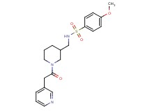 4-methoxy-N-{[1-(3-pyridinylacetyl)-3-piperidinyl]methyl}benzenesulfonamide