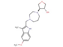 (3R*,4S*)-4-{4-[(5-methoxy-3-methyl-1H-indol-2-yl)methyl]-1,4-diazepan-1-yl}tetrahydrofuran-3-ol