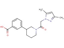 3-{1-[(3,5-dimethyl-1H-pyrazol-1-yl)acetyl]piperidin-3-yl}benzoic acid