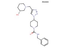 N-benzyl-4-(4-{[(3R)-3-hydroxy-1-piperidinyl]methyl}-1H-1,2,3-triazol-1-yl)-1-piperidinecarboxamide trifluoroacetate (salt)