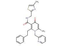 6-methyl-N-[(4-methyl-1,3-thiazol-2-yl)methyl]-4-oxo-2-(2-phenylethyl)-1-(2-pyridinylmethyl)-1,4-dihydro-3-pyridinecarboxamide