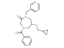 4-benzoyl-6-(cyclopropylmethoxy)-1-(3-pyridinylmethyl)-1,4-diazepan-2-one