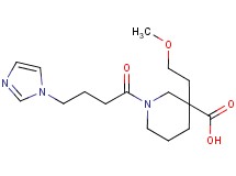 1-[4-(1H-imidazol-1-yl)butanoyl]-3-(2-methoxyethyl)-3-piperidinecarboxylic acid