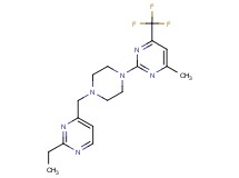 2-{4-[(2-ethyl-4-pyrimidinyl)methyl]-1-piperazinyl}-4-methyl-6-(trifluoromethyl)pyrimidine