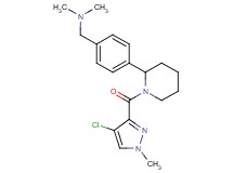 (4-{1-[(4-chloro-1-methyl-1H-pyrazol-3-yl)carbonyl]-2-piperidinyl}benzyl)dimethylamine