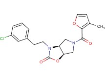 (3aS*,6aR*)-3-[2-(3-chlorophenyl)ethyl]-5-(3-methyl-2-furoyl)hexahydro-2H-pyrrolo[3,4-d][1,3]oxazol-2-one