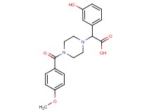 (3-hydroxyphenyl)[4-(4-methoxybenzoyl)piperazin-1-yl]acetic acid