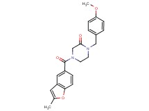 1-(4-methoxybenzyl)-4-[(2-methyl-1-benzofuran-5-yl)carbonyl]-2-piperazinone