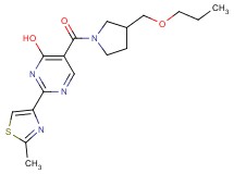 2-(2-methyl-1,3-thiazol-4-yl)-5-{[3-(propoxymethyl)pyrrolidin-1-yl]carbonyl}pyrimidin-4-ol