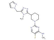 5-fluoro-N-methyl-2-{3-[4-methyl-5-(1H-pyrazol-1-ylmethyl)-4H-1,2,4-triazol-3-yl]piperidin-1-yl}pyrimidin-4-amine