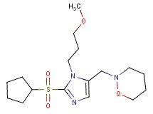 2-{[2-(cyclopentylsulfonyl)-1-(3-methoxypropyl)-1H-imidazol-5-yl]methyl}-1,2-oxazinane