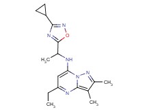 N-[1-(3-cyclopropyl-1,2,4-oxadiazol-5-yl)ethyl]-5-ethyl-2,3-dimethylpyrazolo[1,5-a]pyrimidin-7-amine