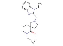 7-(cyclopropylmethyl)-2-[(1-ethyl-1H-benzimidazol-2-yl)methyl]-2,7-diazaspiro[4.5]decan-6-one