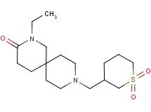 9-[(1,1-dioxidotetrahydro-2H-thiopyran-3-yl)methyl]-2-ethyl-2,9-diazaspiro[5.5]undecan-3-one