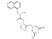 2-(5-{[(2R*,6S*)-2,6-dimethyl-4-morpholinyl]methyl}-1H-tetrazol-1-yl)-N-(5-isoquinolinylmethyl)-N-methylacetamide