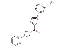 2-{1-[5-(3-methoxyphenyl)-2-furoyl]azetidin-3-yl}pyridine