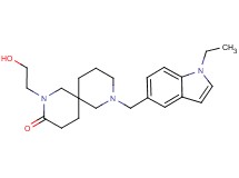 8-[(1-ethyl-1H-indol-5-yl)methyl]-2-(2-hydroxyethyl)-2,8-diazaspiro[5.5]undecan-3-one