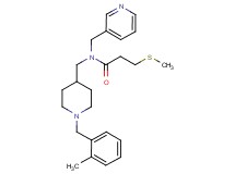 N-{[1-(2-methylbenzyl)-4-piperidinyl]methyl}-3-(methylthio)-N-(3-pyridinylmethyl)propanamide
