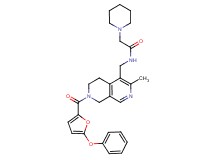 N-{[3-methyl-7-(5-phenoxy-2-furoyl)-5,6,7,8-tetrahydro-2,7-naphthyridin-4-yl]methyl}-2-(1-piperidinyl)acetamide